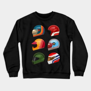 Cool Vintage Motorbike Helmets Crewneck Sweatshirt